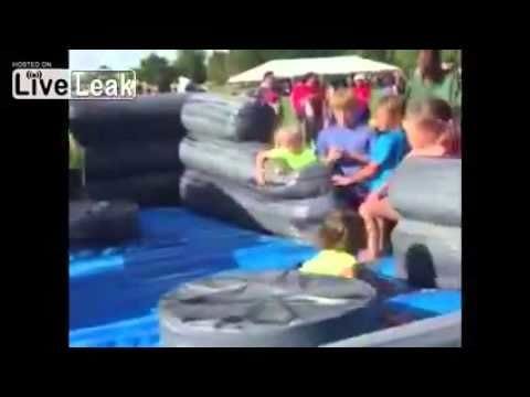 Kid fails at obstacle course