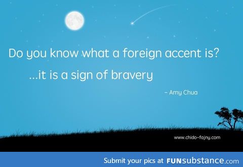 A foreign accent