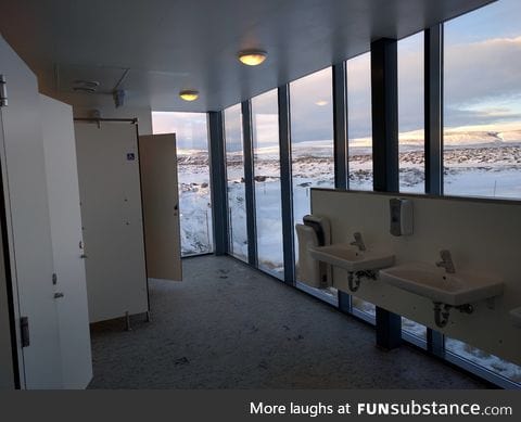 A school's toilet view in Iceland