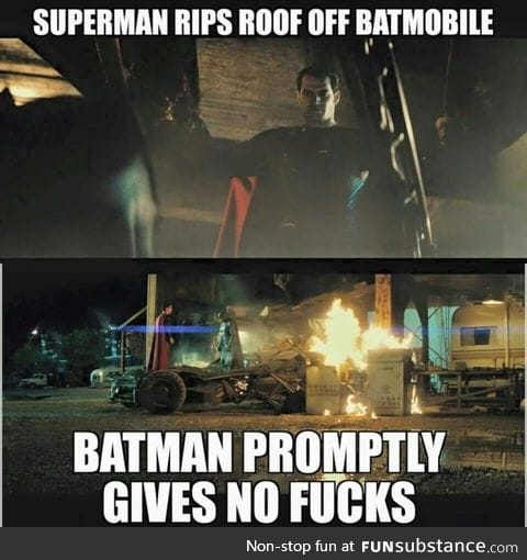 Batman simply doesn't give a single f*ck