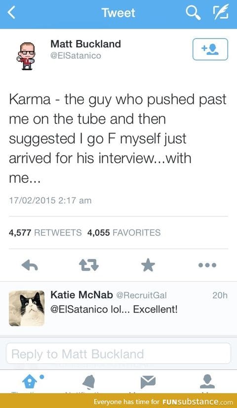 Karma at its finest