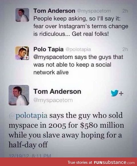 MySpace founder is a savage