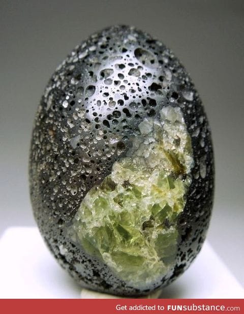 Polished volcanic rock