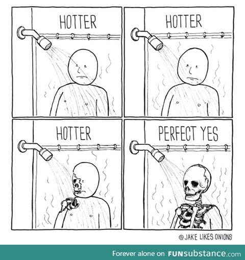 Showering in winter