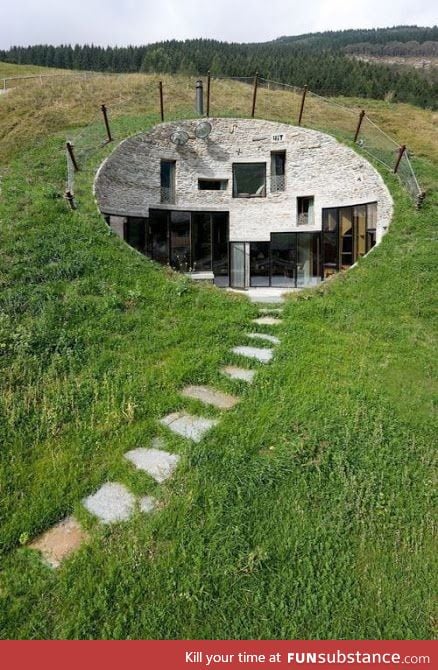 Look at this cool Swiss underground bunker house