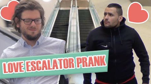 The love escalator prank