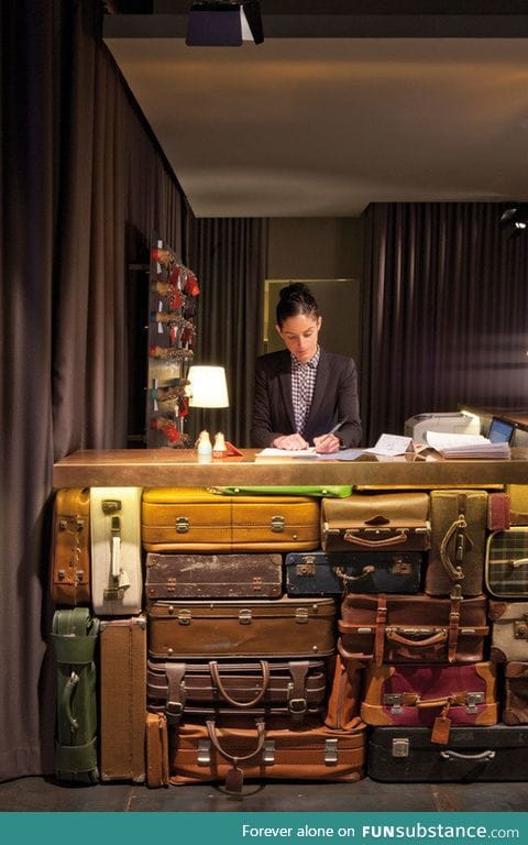 Cool hotel reception desk