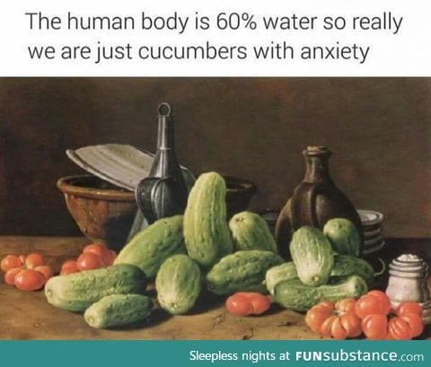 The human body is 60% water but...