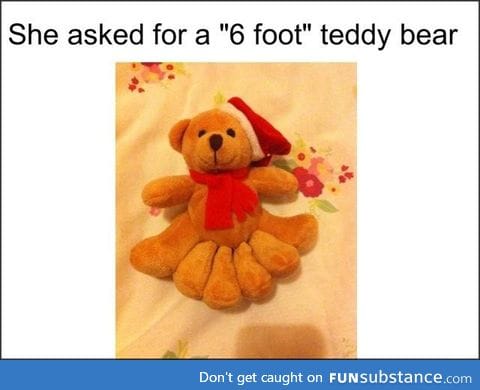 6 foot teddy bear