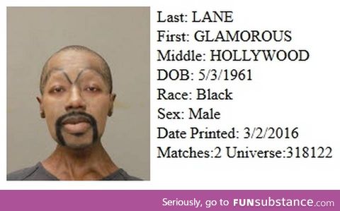 This guys mugshot