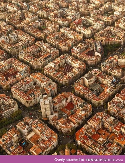 Barcelona, as seen from a helicopter by Tim Orr