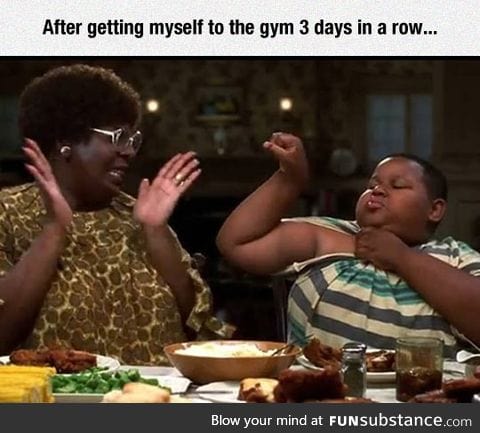 Going to the gym for a few days and be like