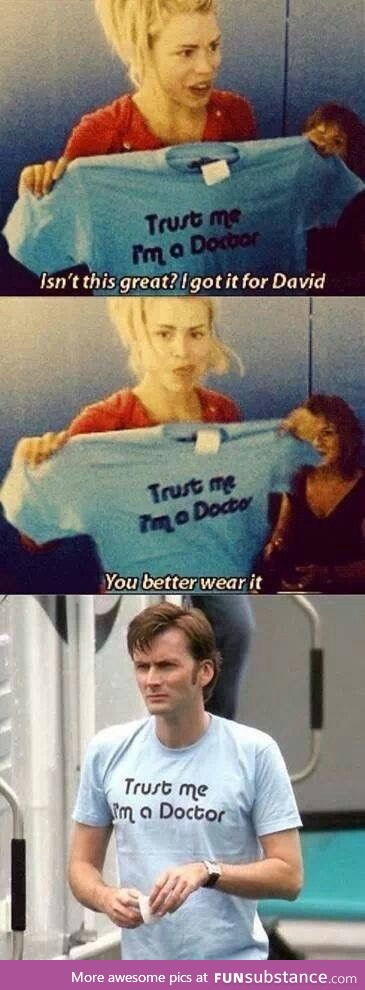 David Tennant better wear this shirt