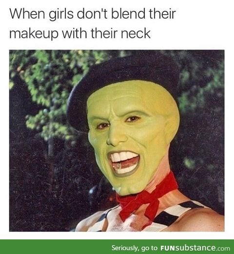 Girls with super thick face makeup