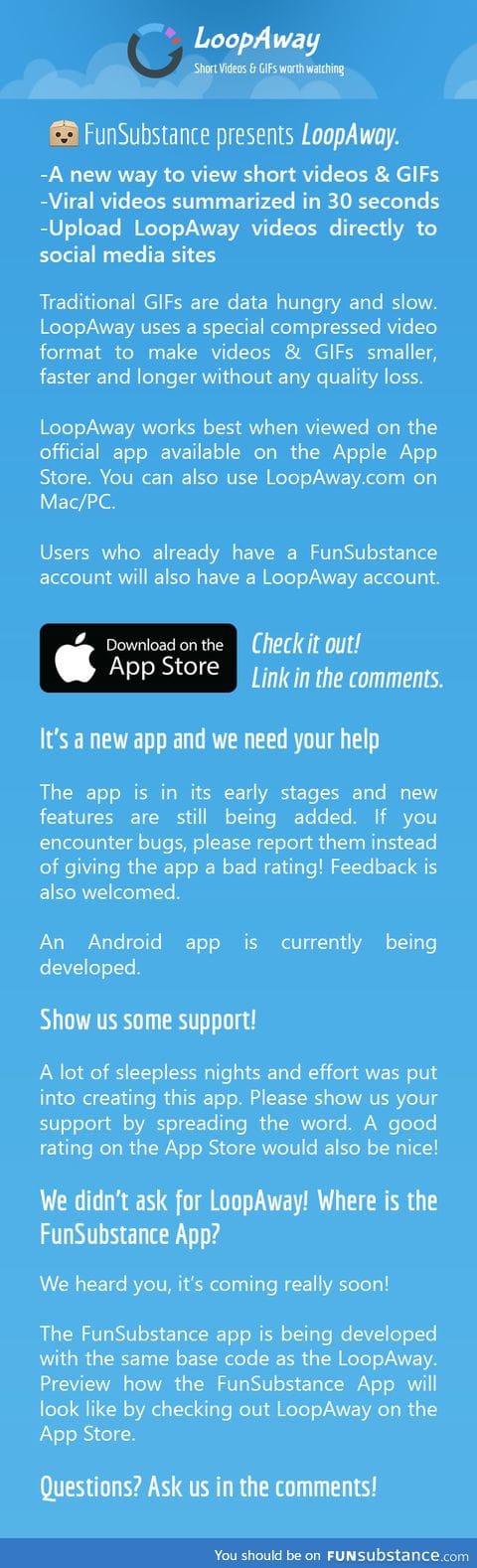 Meet LoopAway - By FunSubstance