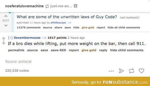 Unwritten laws of Guy Code