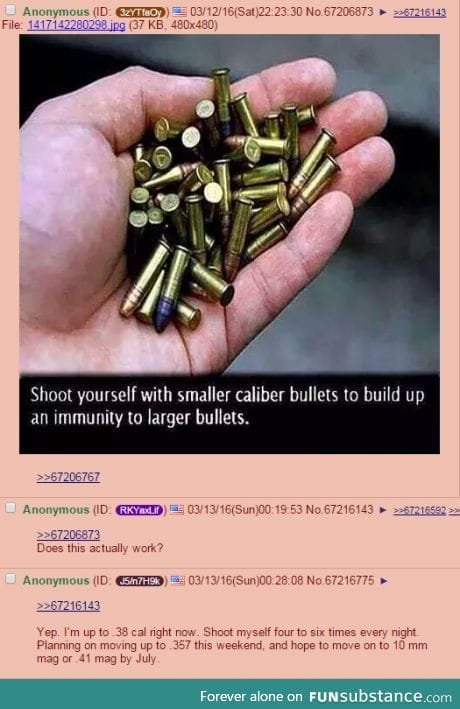 Build your immunity to bullets