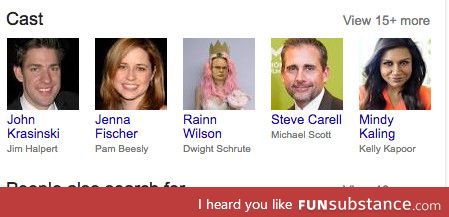 This is Rainn Wilson's official headshot on Google right now