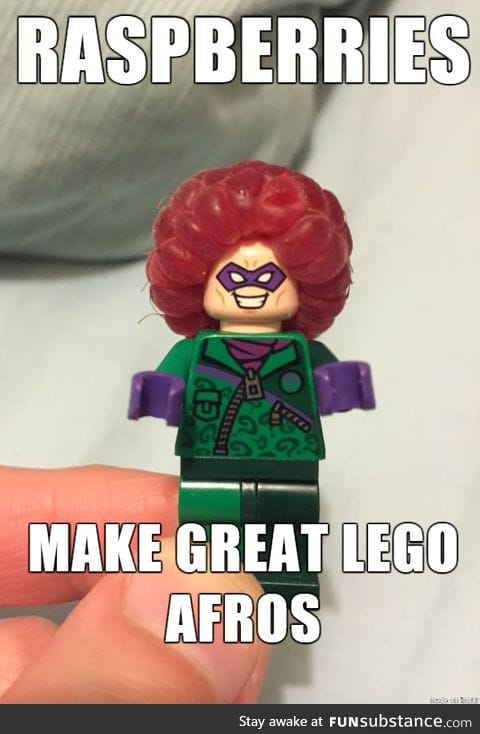 Raspberries make great Lego afros