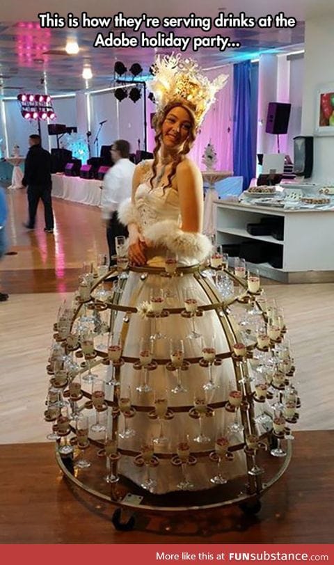 The coolest costume to serve drinks in