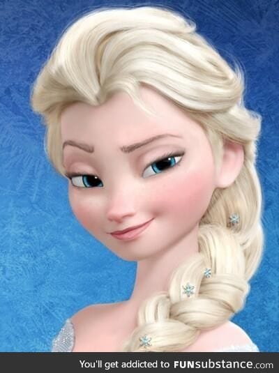 Elsa without makeup - tbh I like her better this way