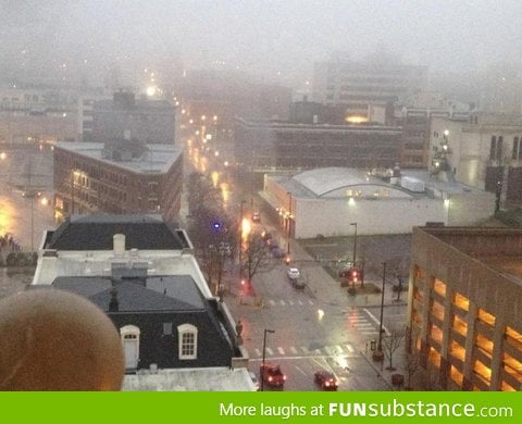 Sewer Fire in Omaha Shoots Flames from Manholes in the Streets