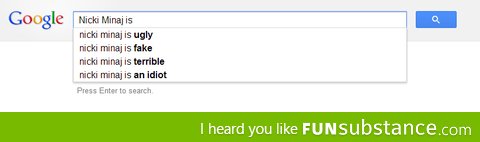 Google does not like Nicki Minaj