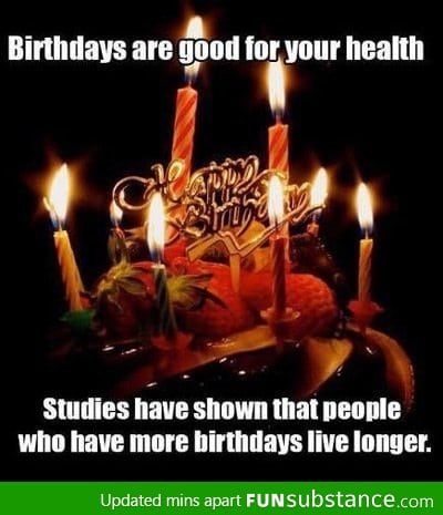 Birthdays are good for health