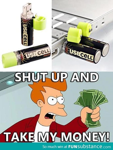 Super efficient USB rechargeable batteries