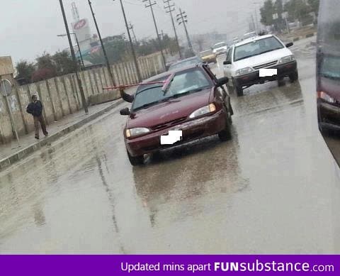 No windshield wipers? No problem!