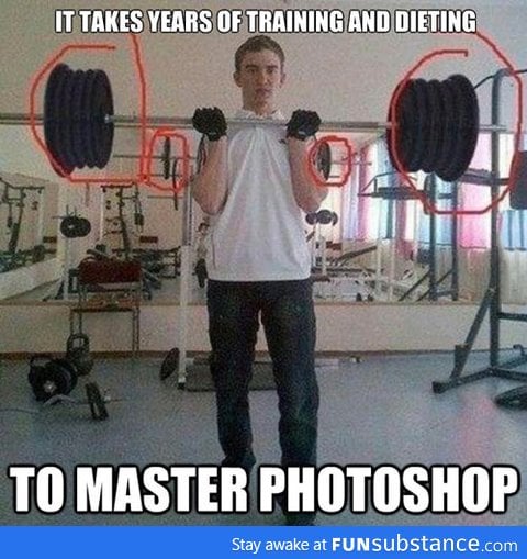 Photoshop weight lifting fail