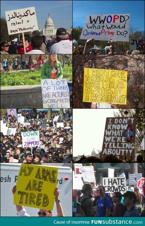 Funny protest signs