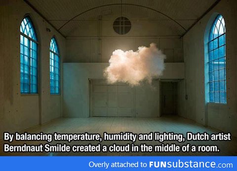 Real cloud in the middle of a room