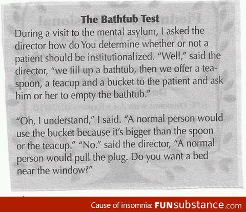 The Bathtub Test