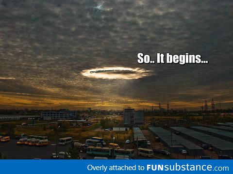 Hole Punch Cloud Phenomenon Over Moscow