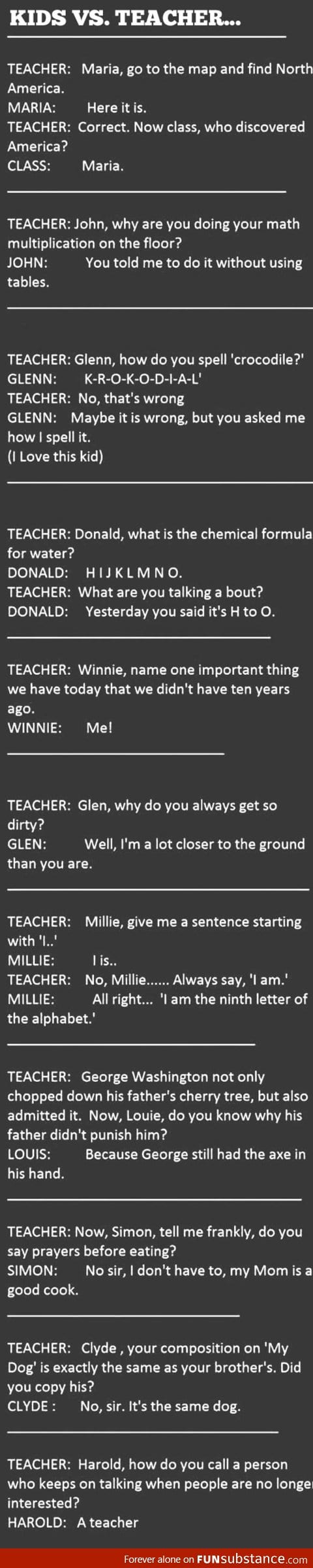 Kids vs Teacher