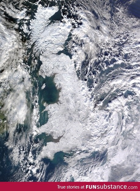 United Kingdom during the snowfall three weeks ago