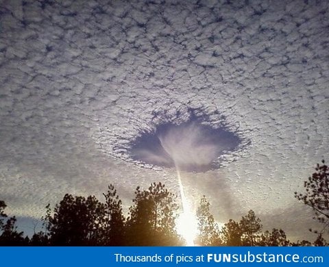 This rare natural phenomenon is called a skypunch