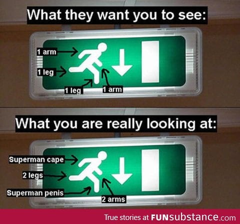 What you're really looking at on an escape sign