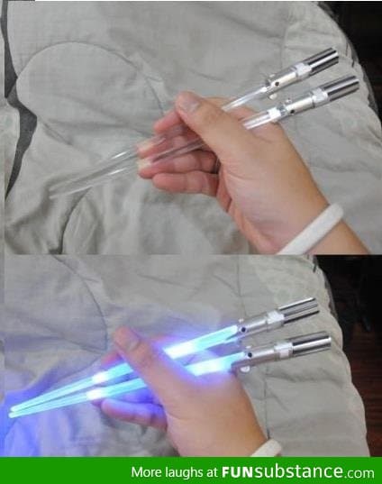 Lightsaber chopsticks!