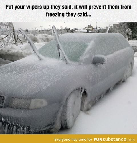 Just put the wipers up