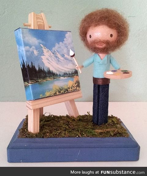 Miniature bob ross