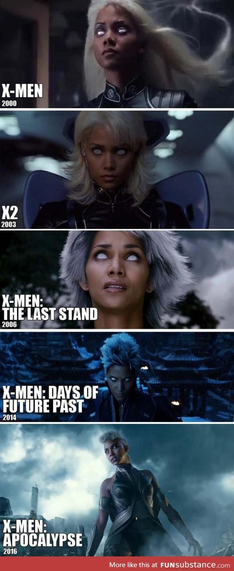 Storm's Hair Gets Shorter With Every Xmen Movie