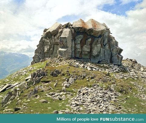 Abandoned WW2 bunker in Switzerland disguised as rocks