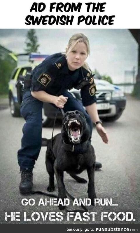 Ad from the Swedish police