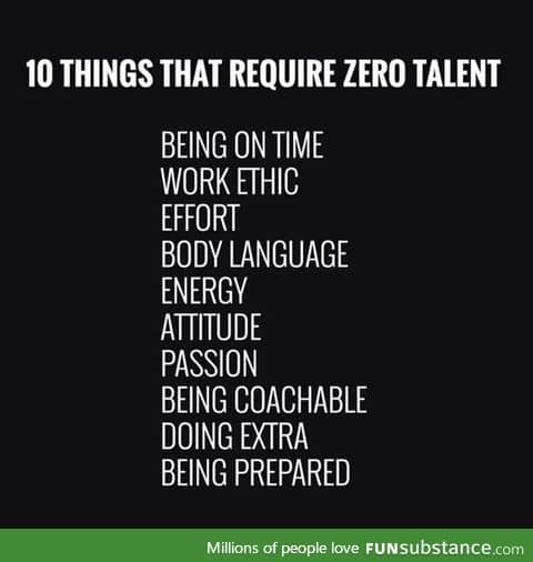 10 things that require zero talent