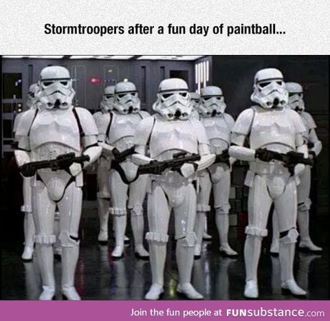 Paintball day for storm troopers