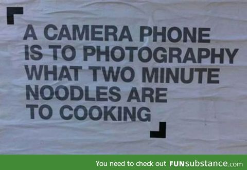 Camera phones vs. Real photography