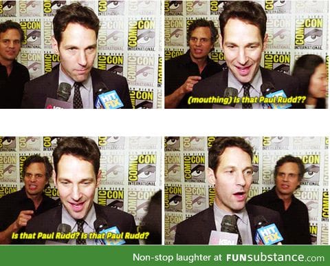 Mark Ruffalo fangirling over Paul Rudd