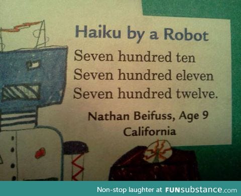 Robot haiku